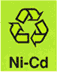 イラスト：リサイクルマークニカド電池