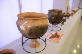 写真:午王山遺跡史跡指定特別展の展示品