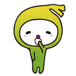 イラスト：あくびをするわこうっち