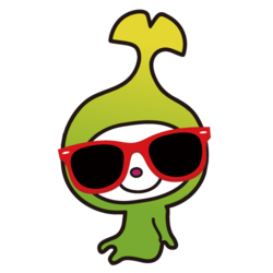 イラスト：赤いサングラスをかけたわこうっち