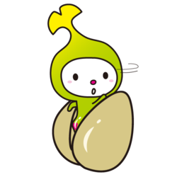 イラスト：ぎんなんの中から出て振り向ているわこうっち