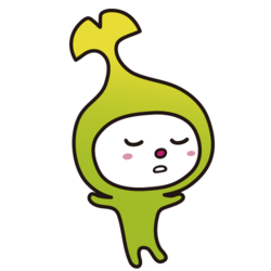 イラスト：横を向いて考えているわこうっち