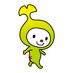 イラスト：右に振り向いてるわこうっち
