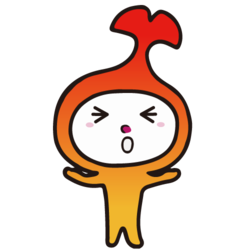 イラスト：赤くなっておこっているわこうっち