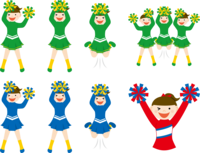 イラスト：チアリーディングチーム