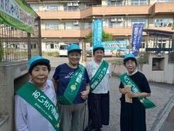 あいさつ運動の委員さん