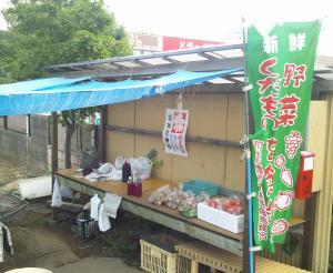 写真：田中國雄さんの販売所