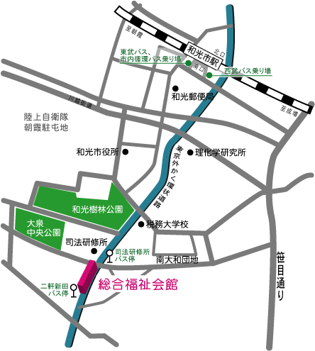 地図：総合福祉会館案内図