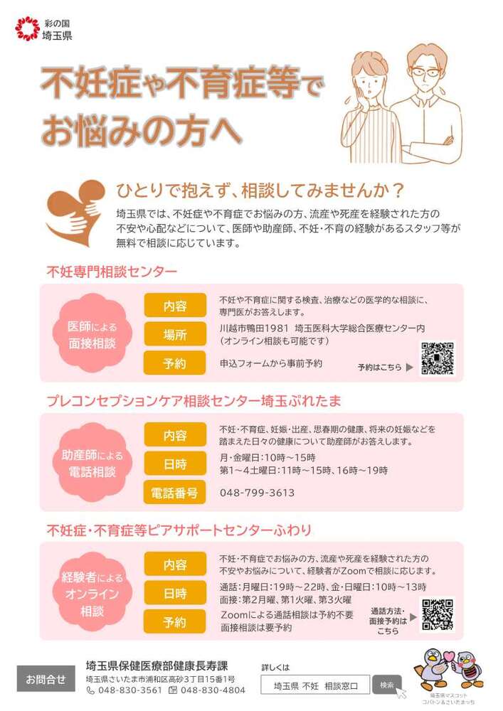 不妊症・不育症等相談窓口（チラシ）