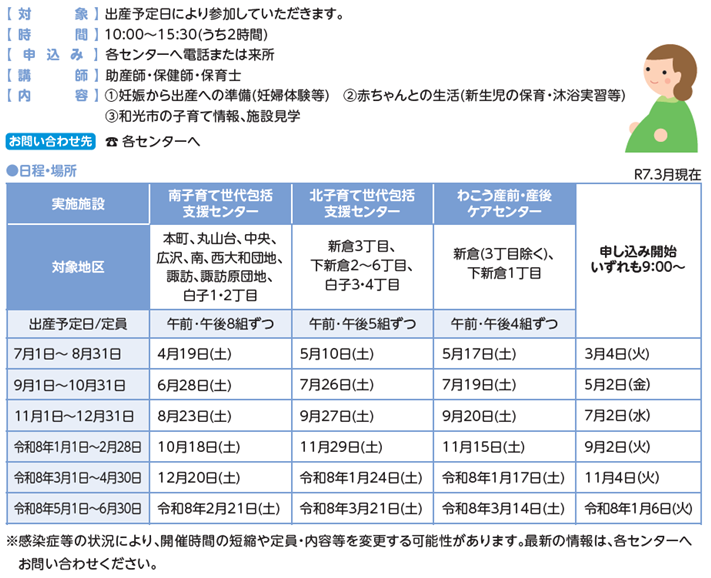 令和7年度産前教室/プレパパママ教室