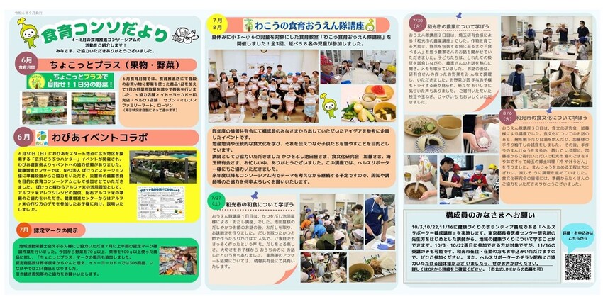食育コンソ通信vol.1　1ページ目