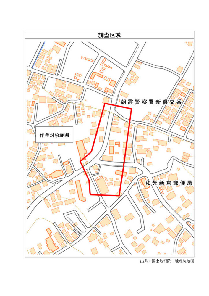 地図：調査区域