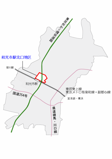 地図：土地区画整理事業施行区域