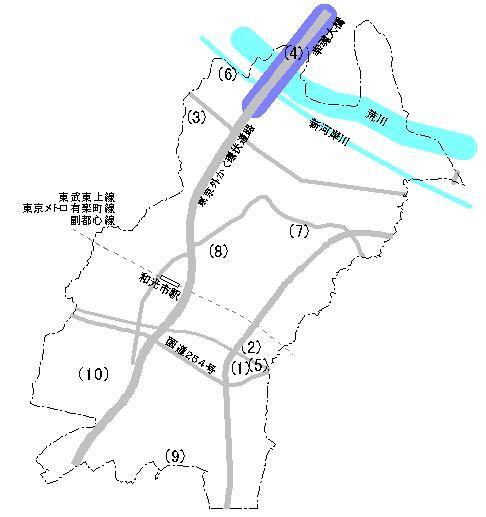 地図：和光市景観10選