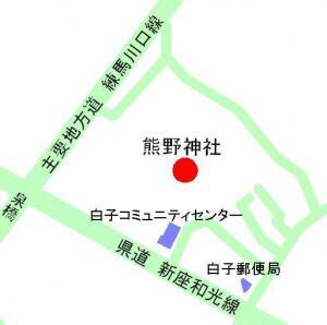 地図：熊野神社の周辺