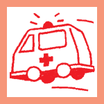 イラスト：救急車出場