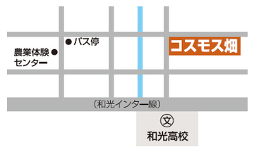地図：コスモス畑周辺