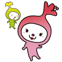 イラスト：お化粧したさつきちゃんとボヤボヤ顔のわこうっち