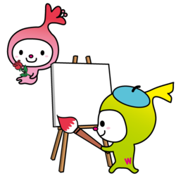 イラスト：モデルのさつきちゃんを描こうとしているわこうっち