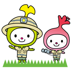 イラスト：探検服のわこうっちとさつきちゃん