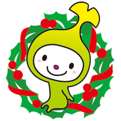 イラスト：クリスマスリースとわこうっち