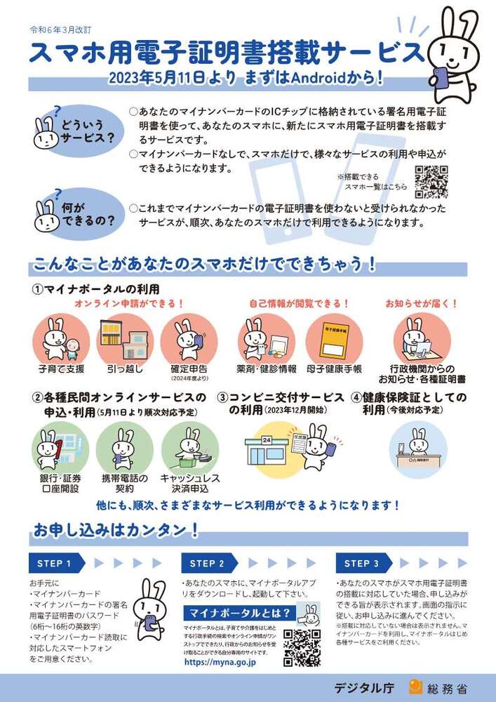 写真：スマホ用電子証明書搭載サービス