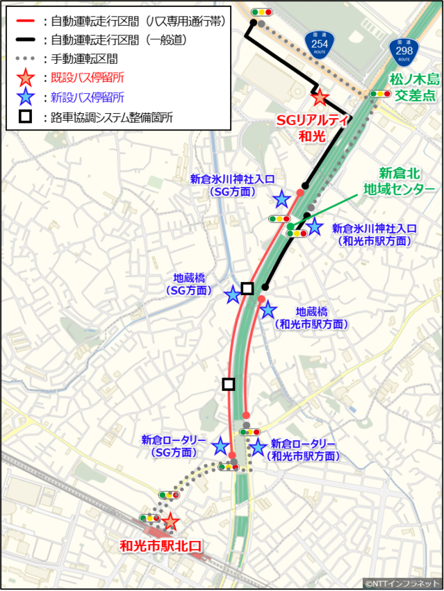 2期社会実証のルート図