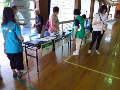 写真:地域防災訓練の様子
