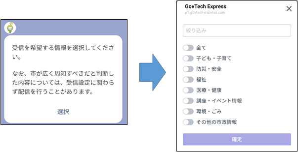 欲しい情報を選択