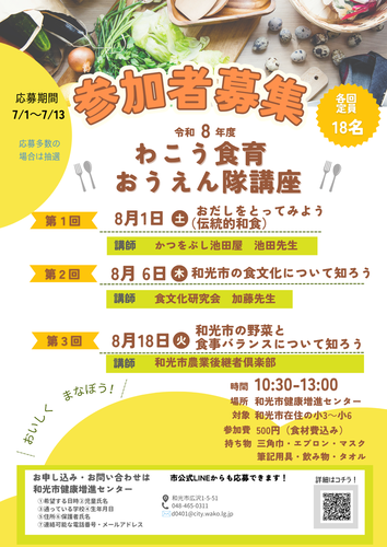 食育おうえん隊講座チラシ
