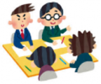 イラスト：対話する様子