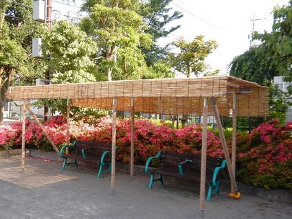 鈴森公園日除け設置後の画像