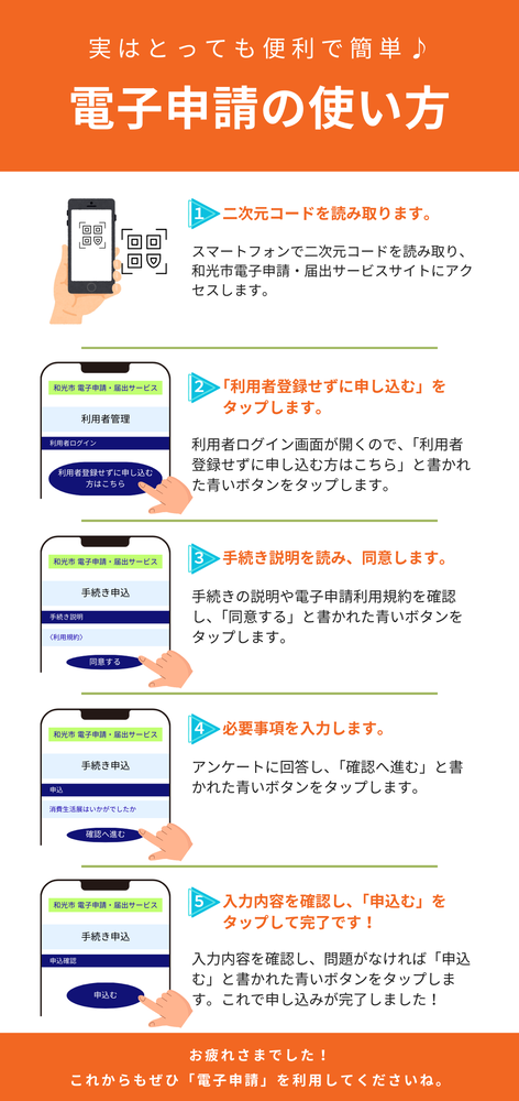 和光市電子申請・届出システムの利用方法