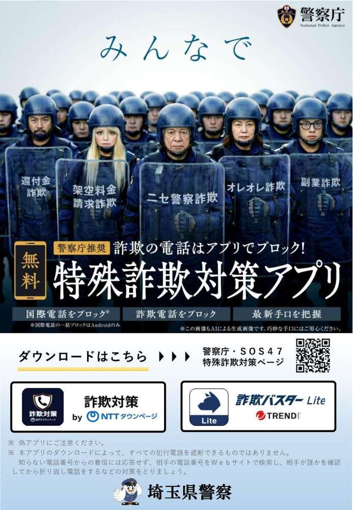 特殊詐欺対策アプリリーフレット
