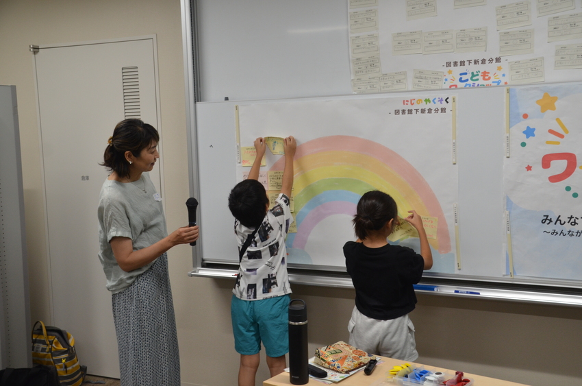図書館下新倉分館でのワークショップの様子②