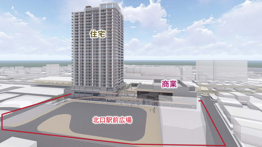 駅前広場パース